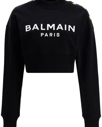 Balmain "cropped sweatshirt with buttons