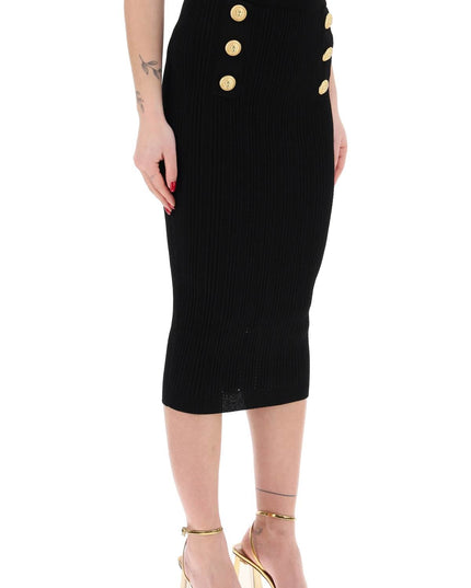 Balmain "knitted midi skirt with embossed