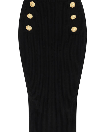 Balmain "knitted midi skirt with embossed