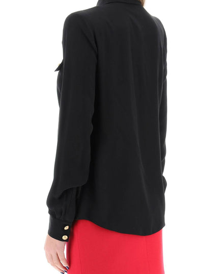 Balmain silk shirt with padded shoulders