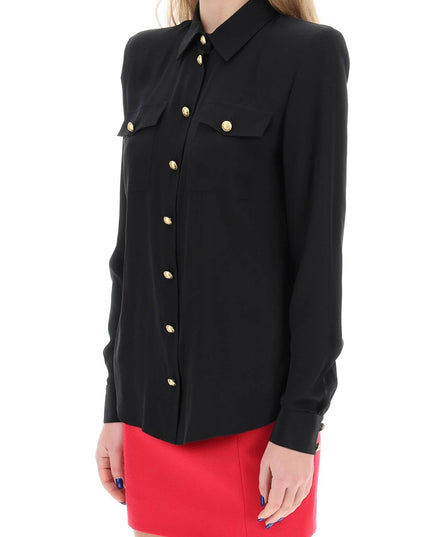 Balmain silk shirt with padded shoulders