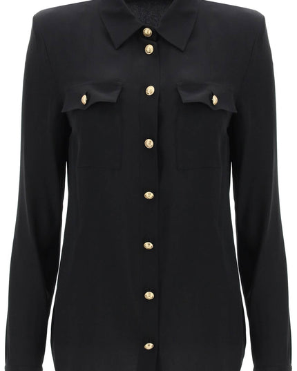 Balmain silk shirt with padded shoulders