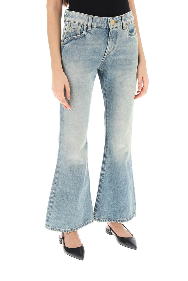 Balmain western-style crop bootcut jeans