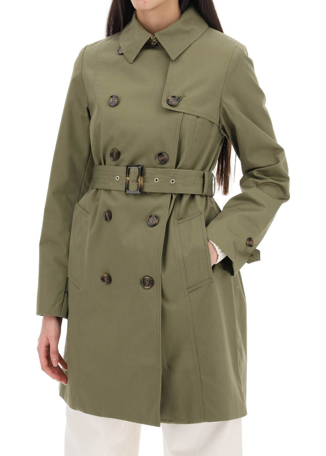 Barbour double-breasted trench coat for