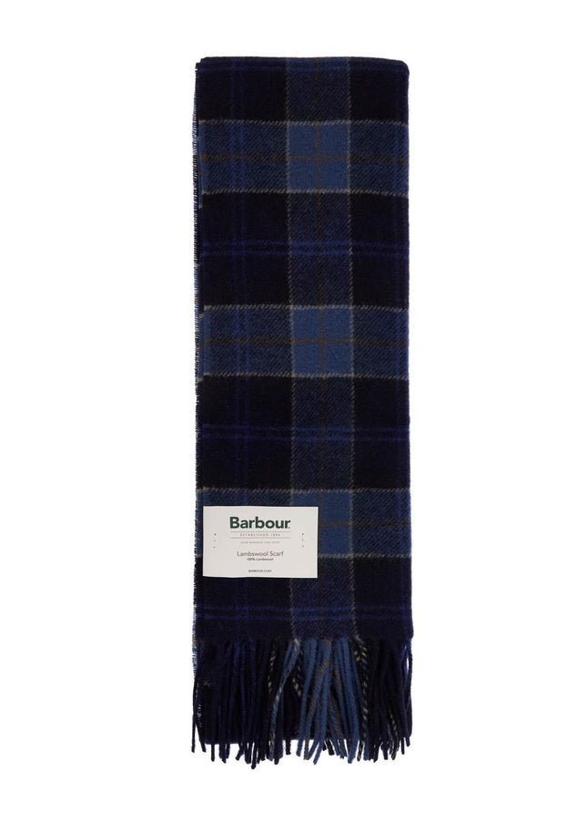 Barbour wool tartan scarf for