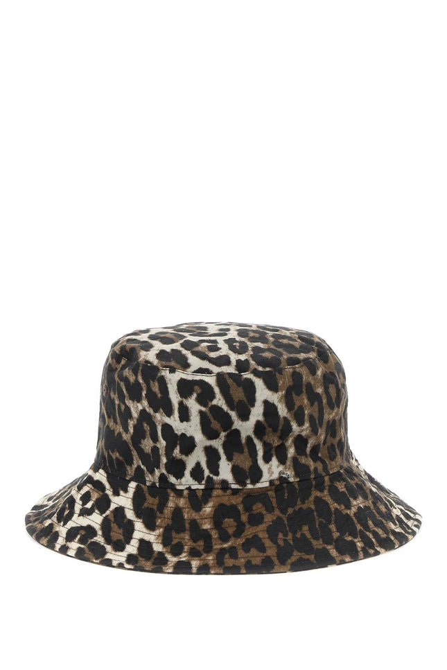 Barbour x Ganni waxed leopard bucket hat