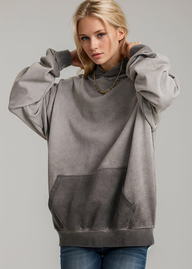 Basic Bae Drop Shoulder Long Sleeve Hoodie with Kangaroo Pocket