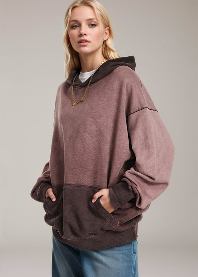 Basic Bae Drop Shoulder Long Sleeve Hoodie with Kangaroo Pocket