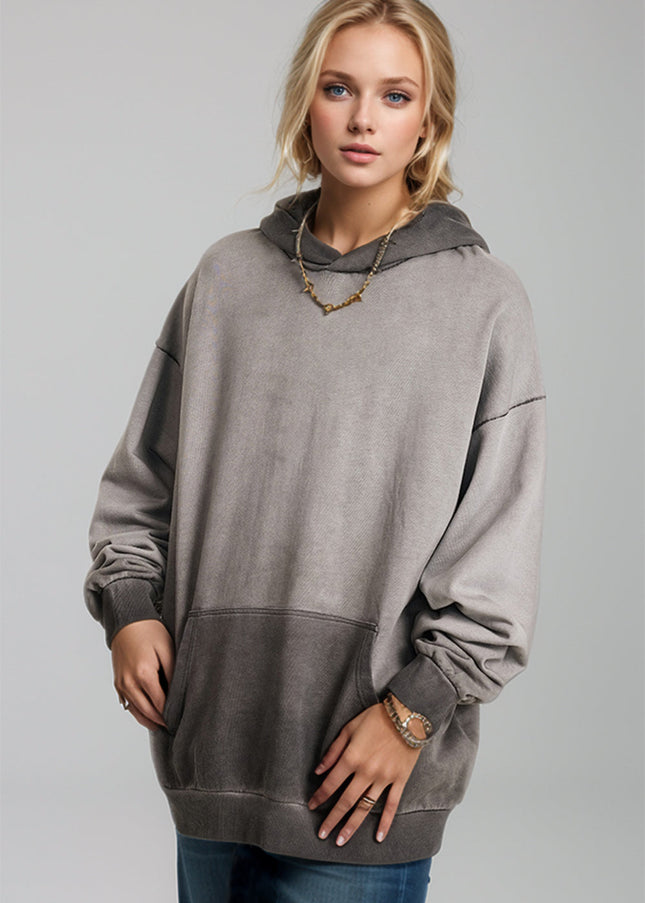 Basic Bae Drop Shoulder Long Sleeve Hoodie with Kangaroo Pocket