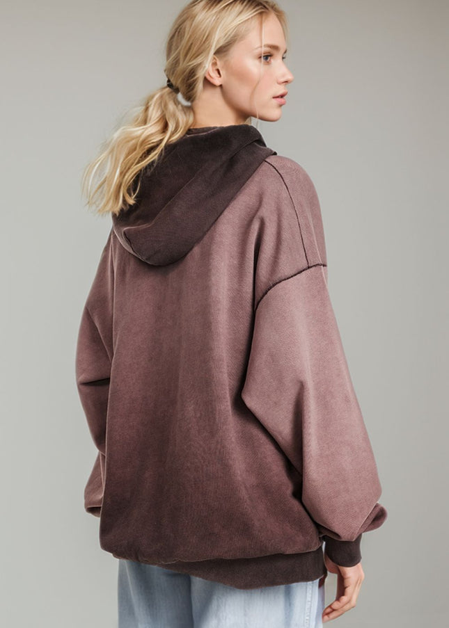 Basic Bae Drop Shoulder Long Sleeve Hoodie with Kangaroo Pocket