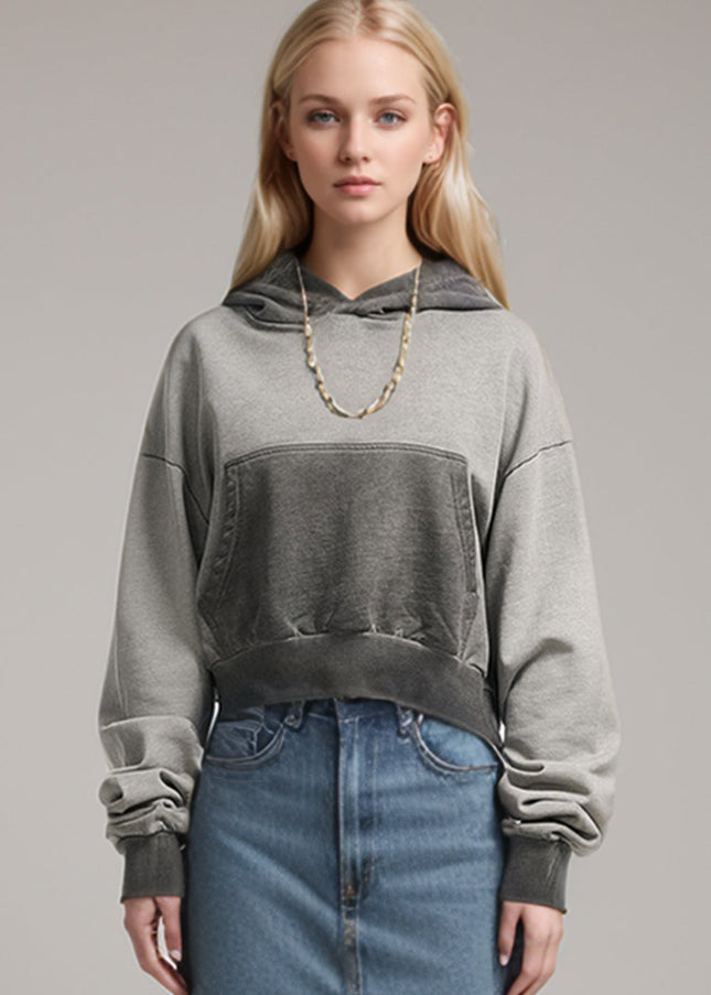 Basic Bae Kangaroo Pocket Long Sleeve Cropped Hoodie