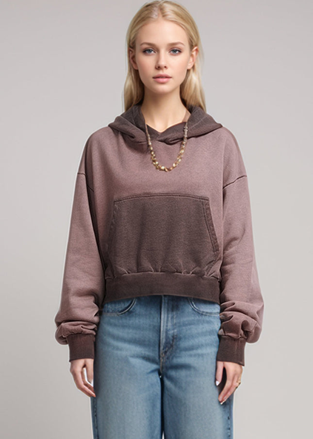 Basic Bae Kangaroo Pocket Long Sleeve Cropped Hoodie