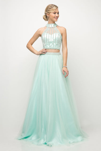 Beaded Bodice 2 Piece Ball Gown-0