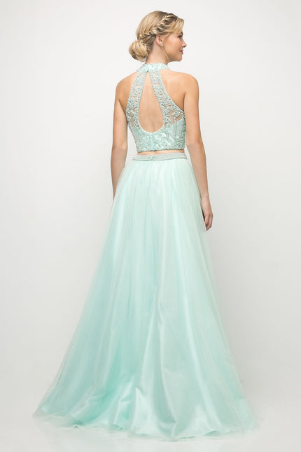 Beaded Bodice 2 Piece Ball Gown-2