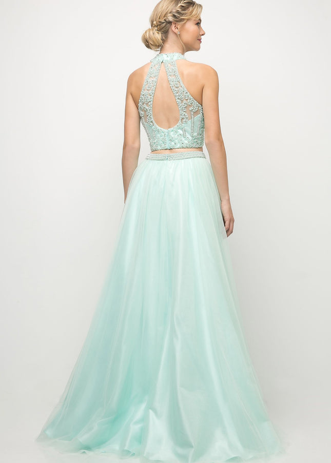 Beaded Bodice 2 Piece Ball Gown-2