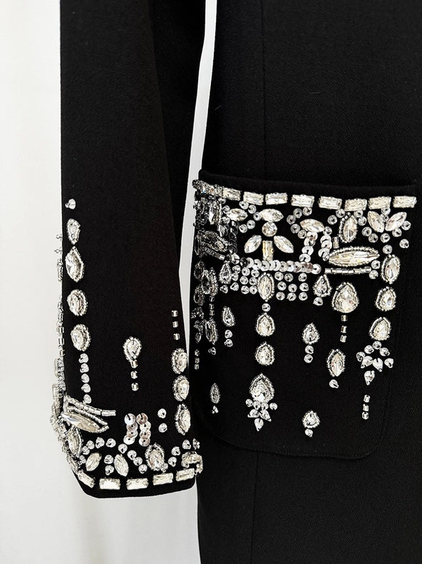 Beaded Collar Fishtail: Evening Chic