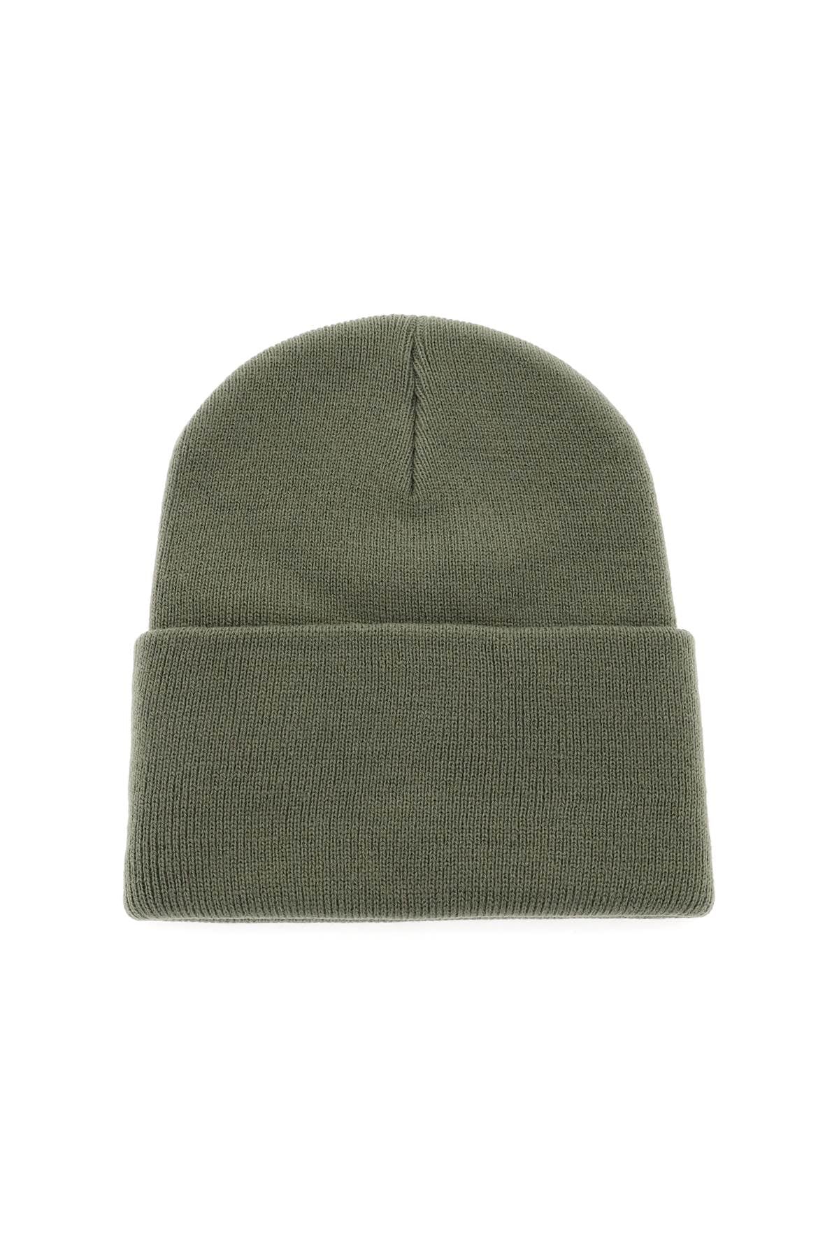 Beanie Hat With Logo Patch-men > accessories > scarves hats & gloves > hats-Carhartt Wip-os-Verde-Urbanheer