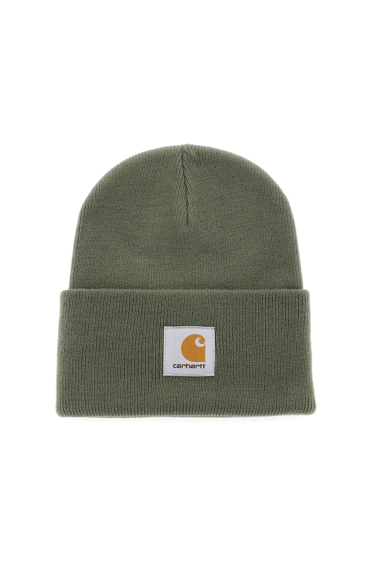 Beanie Hat With Logo Patch-men > accessories > scarves hats & gloves > hats-Carhartt Wip-os-Verde-Urbanheer