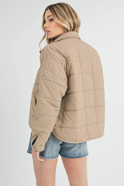 Bebe Puffer Jacket Bone