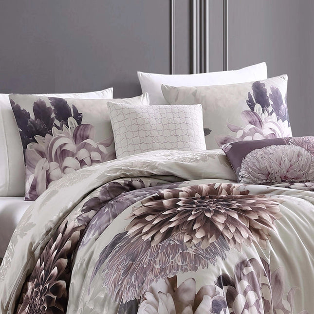 Bebejan Bloom Purple 100% Cotton 5-Piece Comforter Set