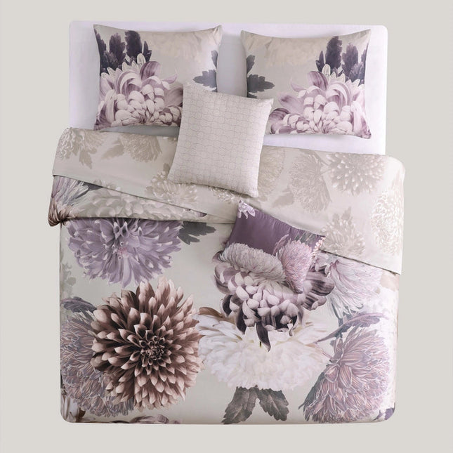 Bebejan Bloom Purple 100% Cotton 5-Piece Comforter Set