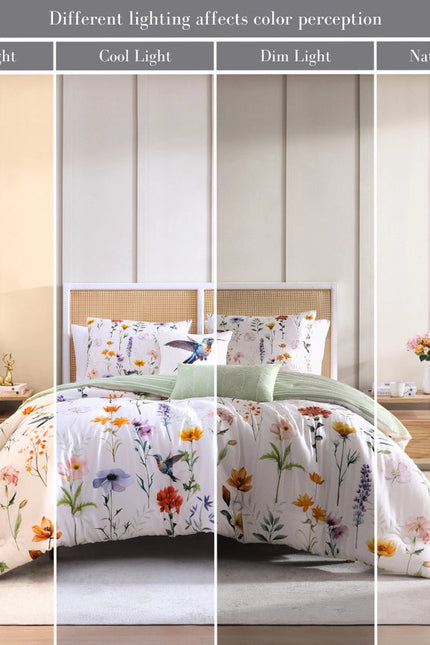 Bebejan Fresh Cut Flowers 100% Cotton 5-Piece Comforter Set