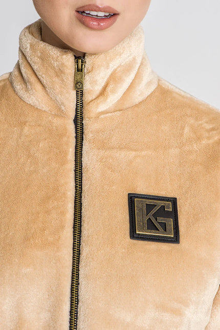 Beige Id Sherpa Jacket-Clothing - Women-Gianni Kavanagh-Urbanheer