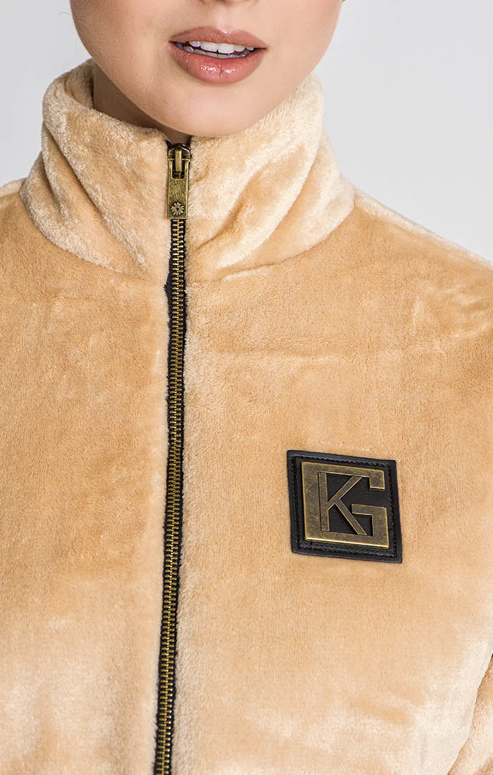 Beige Id Sherpa Jacket-Clothing - Women-Gianni Kavanagh-Urbanheer