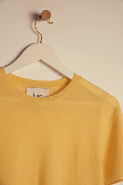 Belinda Cashmere Knitted T-Shirt Yellow