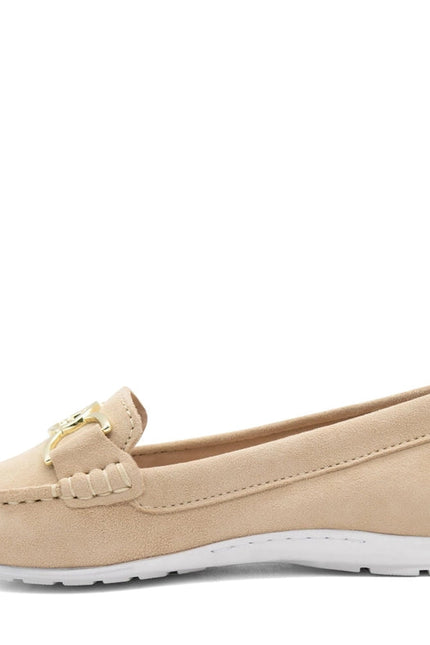 Belle Leather Loafers Beige