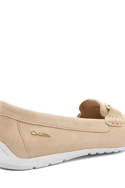 Belle Leather Loafers Beige