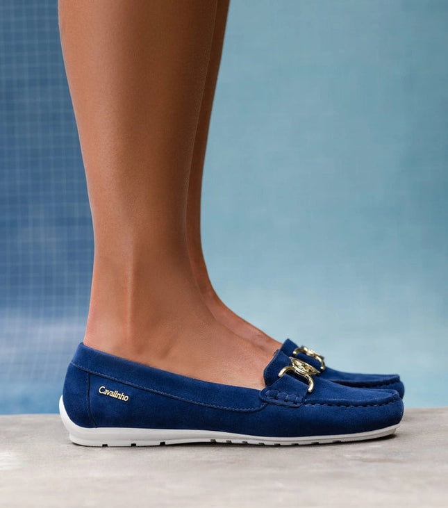 Belle Leather Loafers Navy