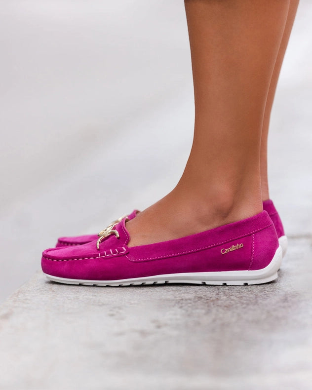 Belle Leather Loafers Pink