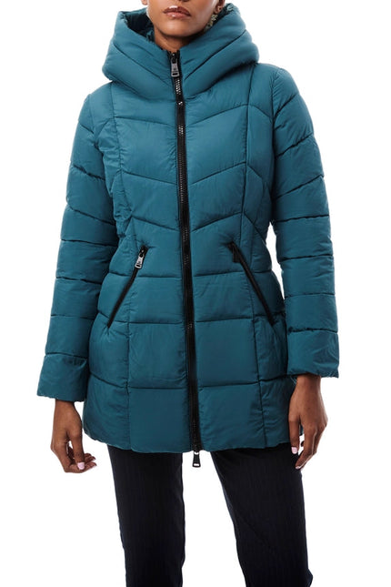 Bernardo Hooded Quilted Puffer Walker Astro Green