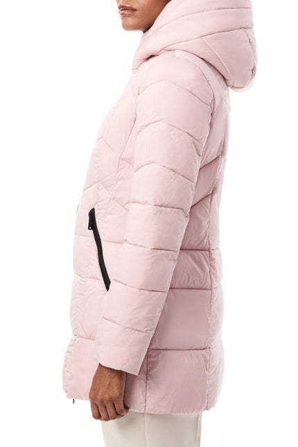 Bernardo Hooded Quilted Puffer Walker Desert Rose