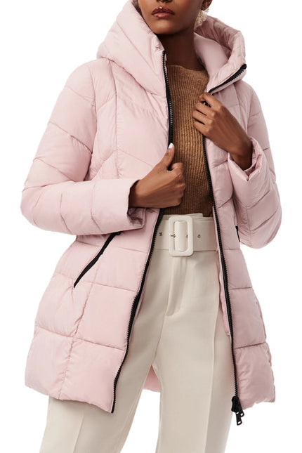 Bernardo Hooded Quilted Puffer Walker Desert Rose