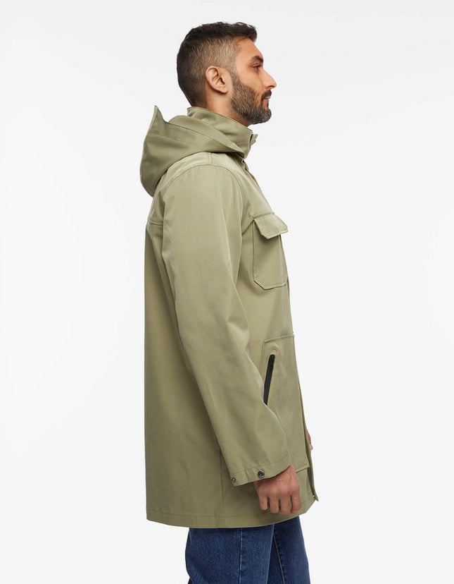 Bernardo Mens Tech Raincoat with Removable Hood