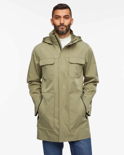 Bernardo Mens Tech Raincoat with Removable Hood