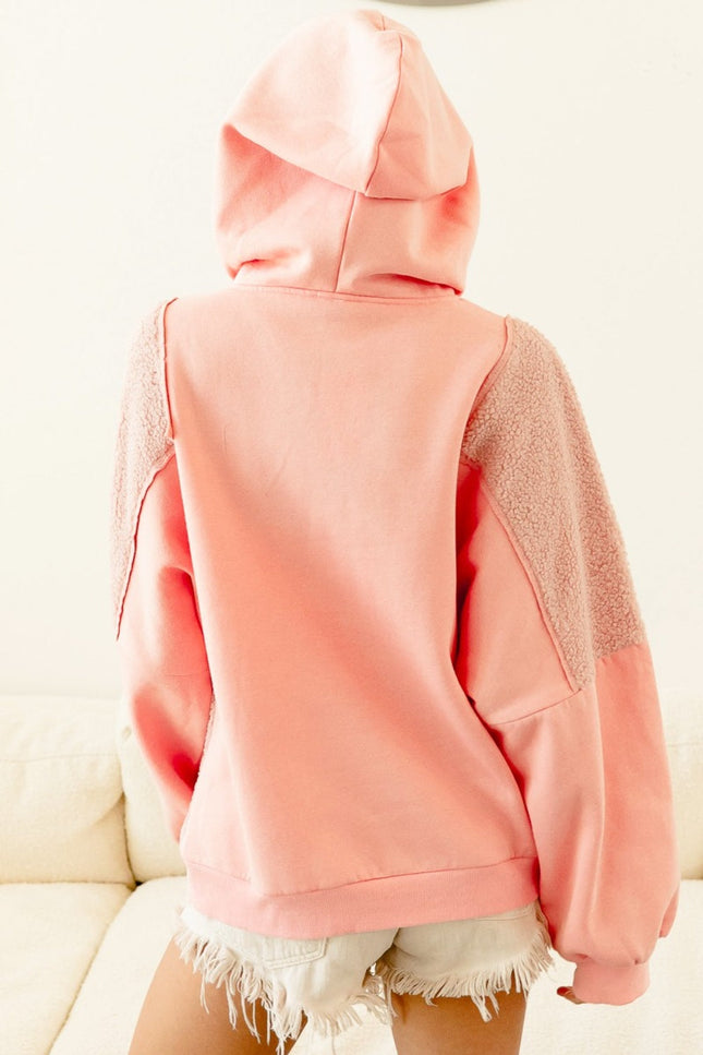 Bibi Square Panel Block Detailed Hoodie