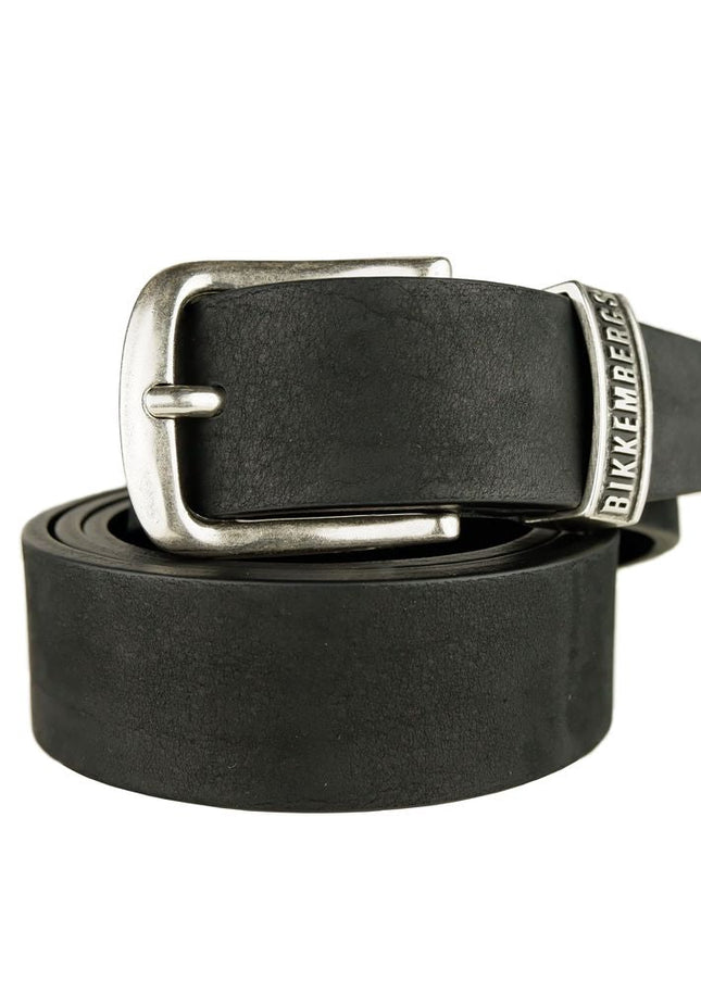 Bikkembergs Black Calfskin Men Belt