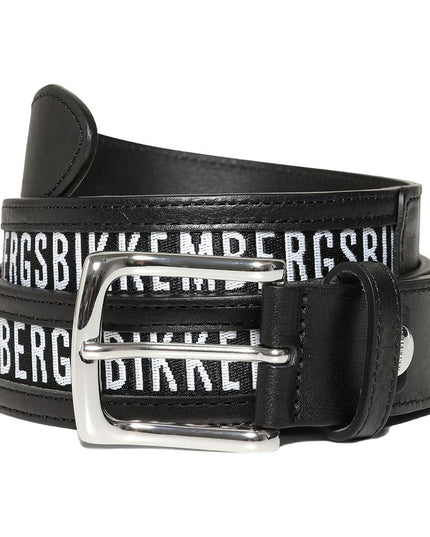 Bikkembergs Black Calfskin Men Belt