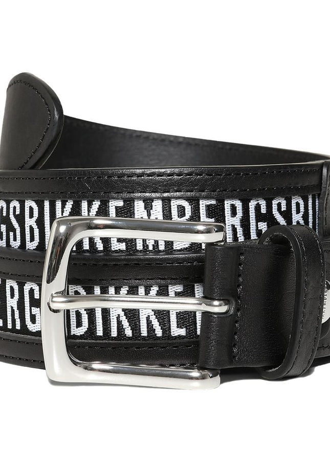 Bikkembergs Black Calfskin Men Belt