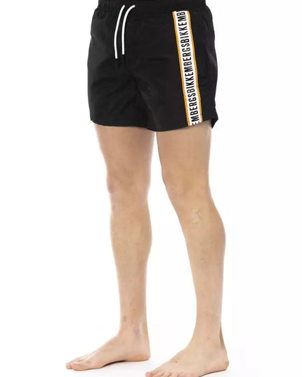 Bikkembergs Black Polyamide Men Swim Short