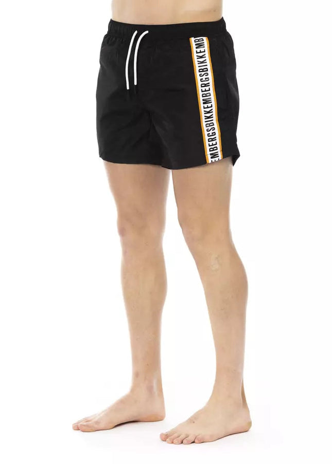 Bikkembergs Black Polyamide Men Swim Short