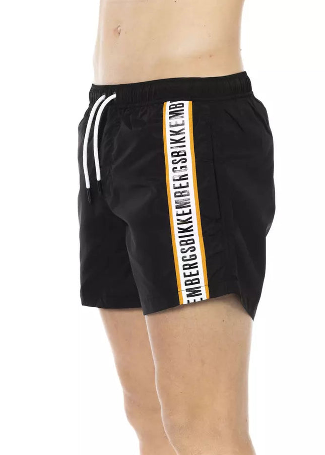 Bikkembergs Black Polyamide Men Swim Short