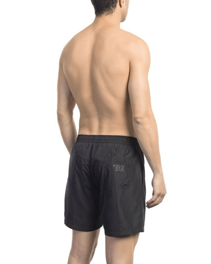 Bikkembergs Black Polyester Men Swim Short