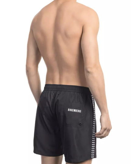 Bikkembergs Black Polyester Men Swim Short