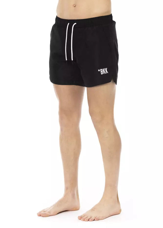 Bikkembergs Black Polyester Men Swim Short