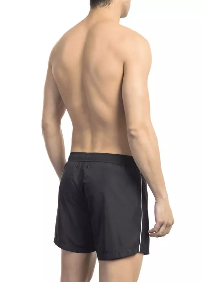 Bikkembergs Black Polyester Men Swim Short