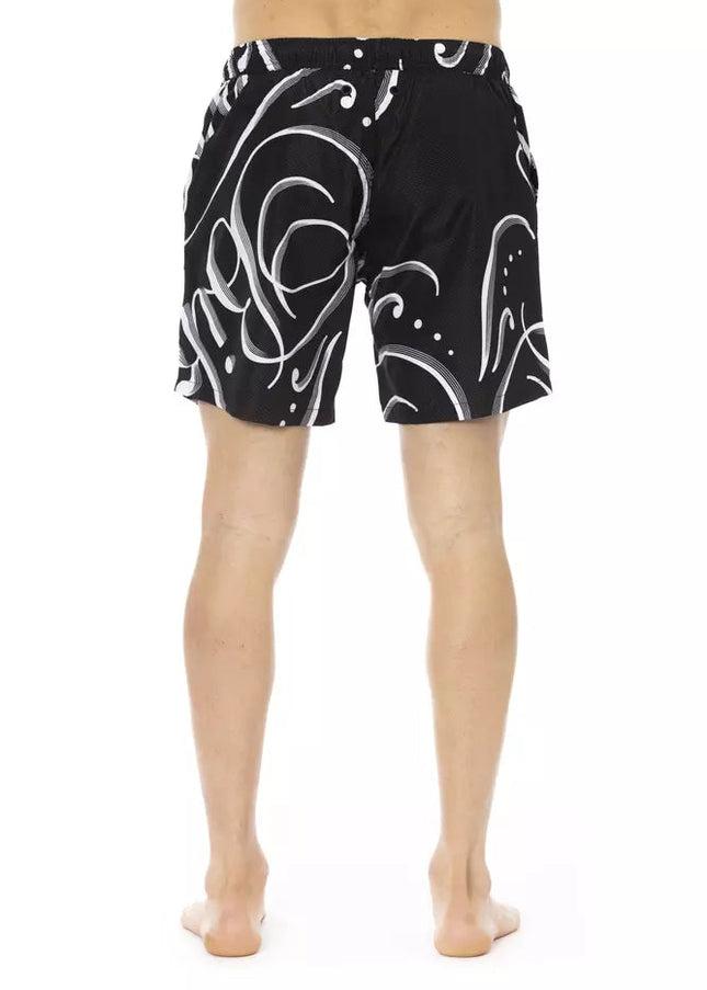 Bikkembergs Black Polyester Men Swim Short